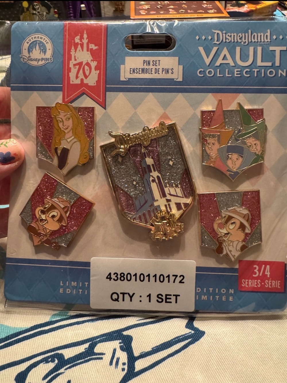 Disneyland 70th Anniversary Vault Collection Pin Set 3/4 - Limited Edition